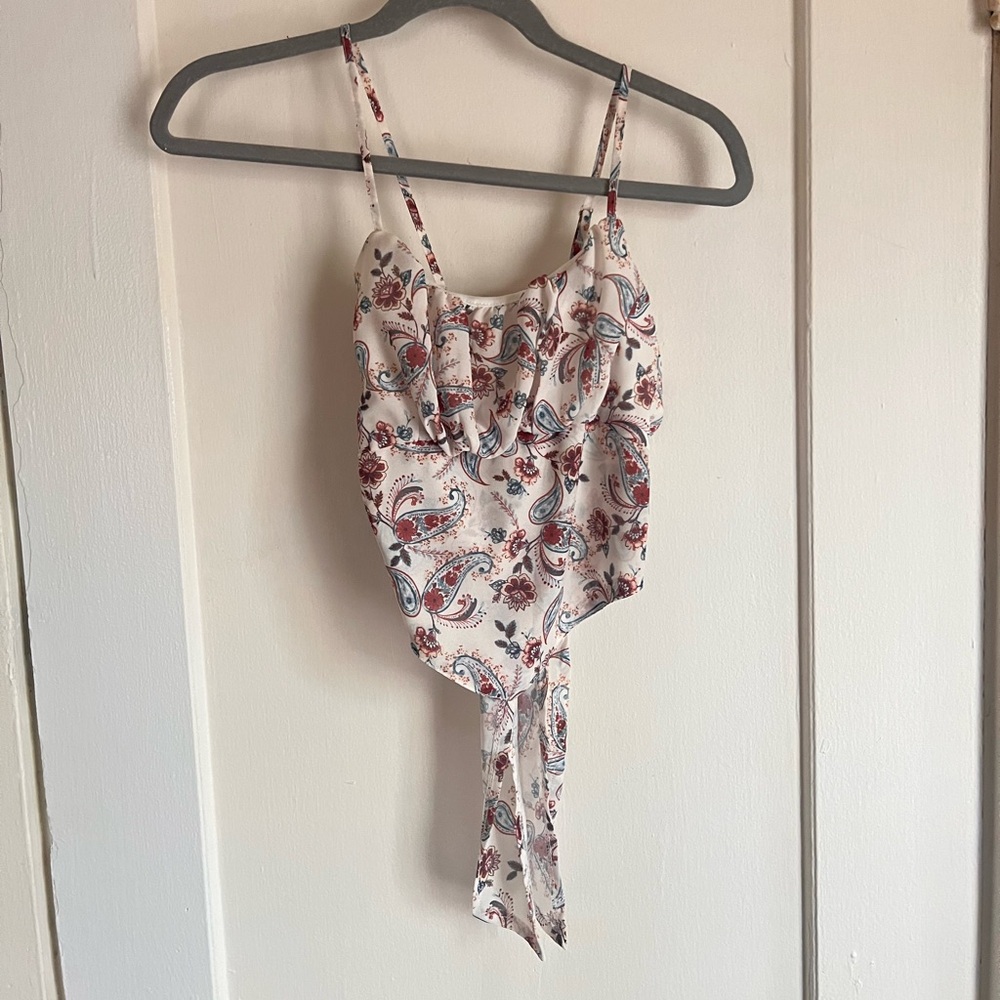 willow and root tie back tank
